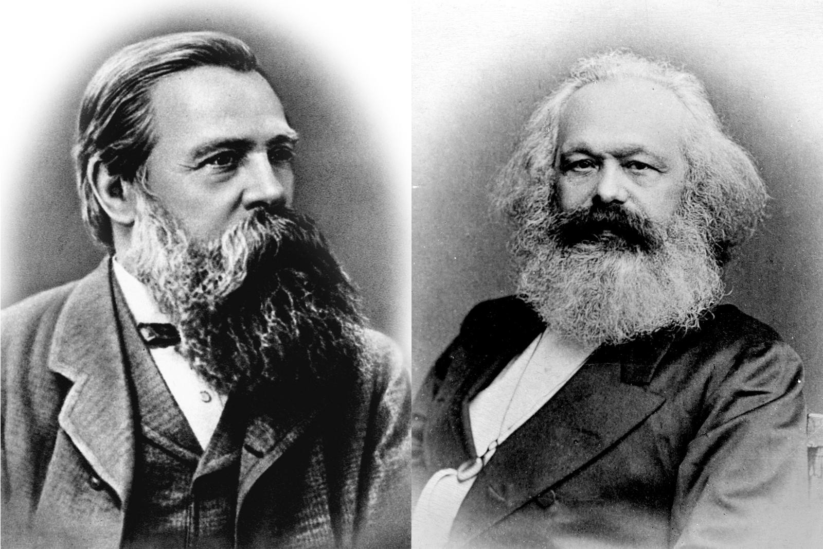 Adott egy apai elvárásoknak engedelmeskedve frissen jogot végzett arc (Marx, jobbra), aki megismerkedik egy érettségi nélkül szabadidejében egyetemi előadásokat is hallgató társával (Engels)