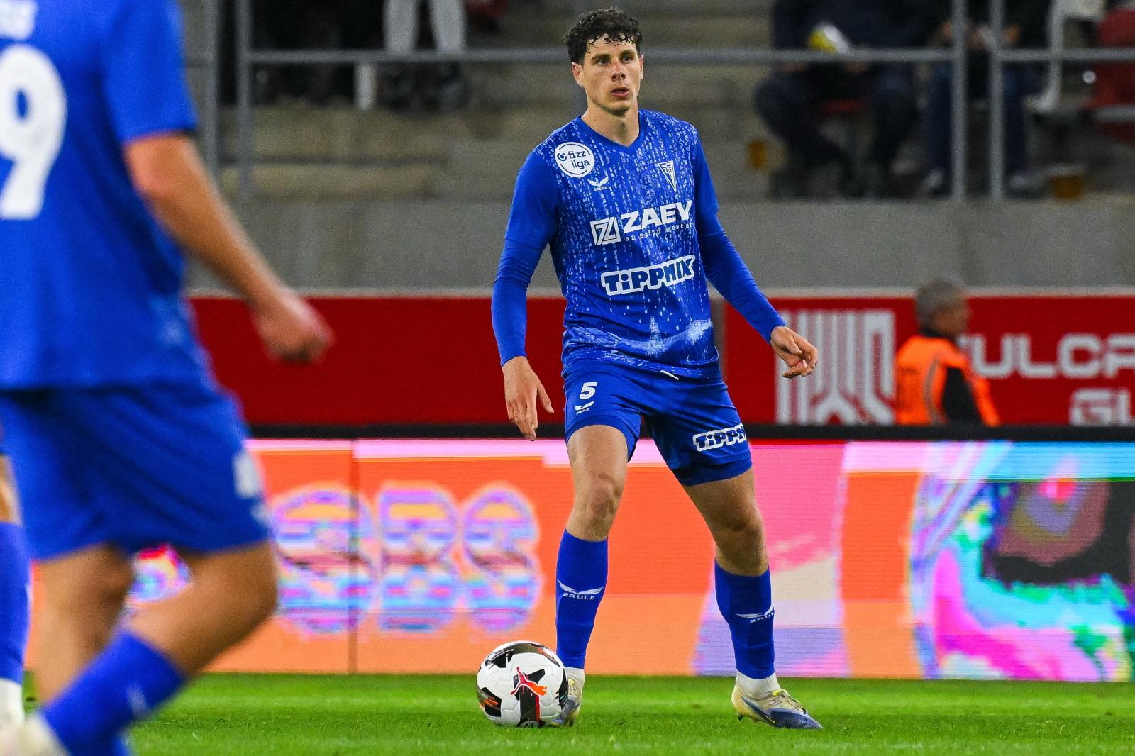 Várkonyi Bence a labdarúgó MOL Magyar Kupa elődöntőjében játszott Budapest Honvéd FC - Zalaegerszegi TE FC mérkőzésen a Bozsik Arénában 2026. április 21-én