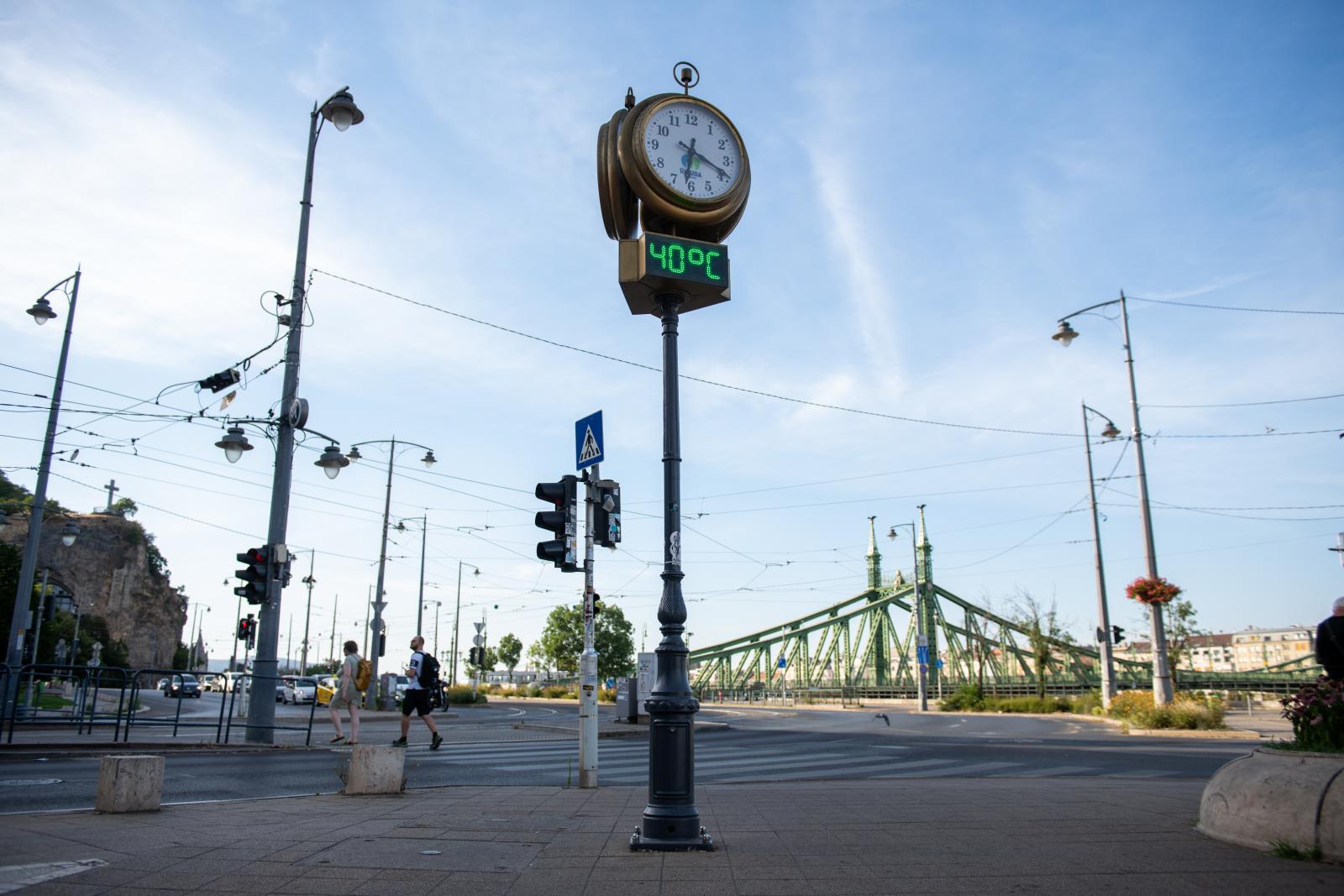 Országosan elérte, Budapesten meg is haladta a 40 Celsius-fokot a legmagasabb hőmérséklet