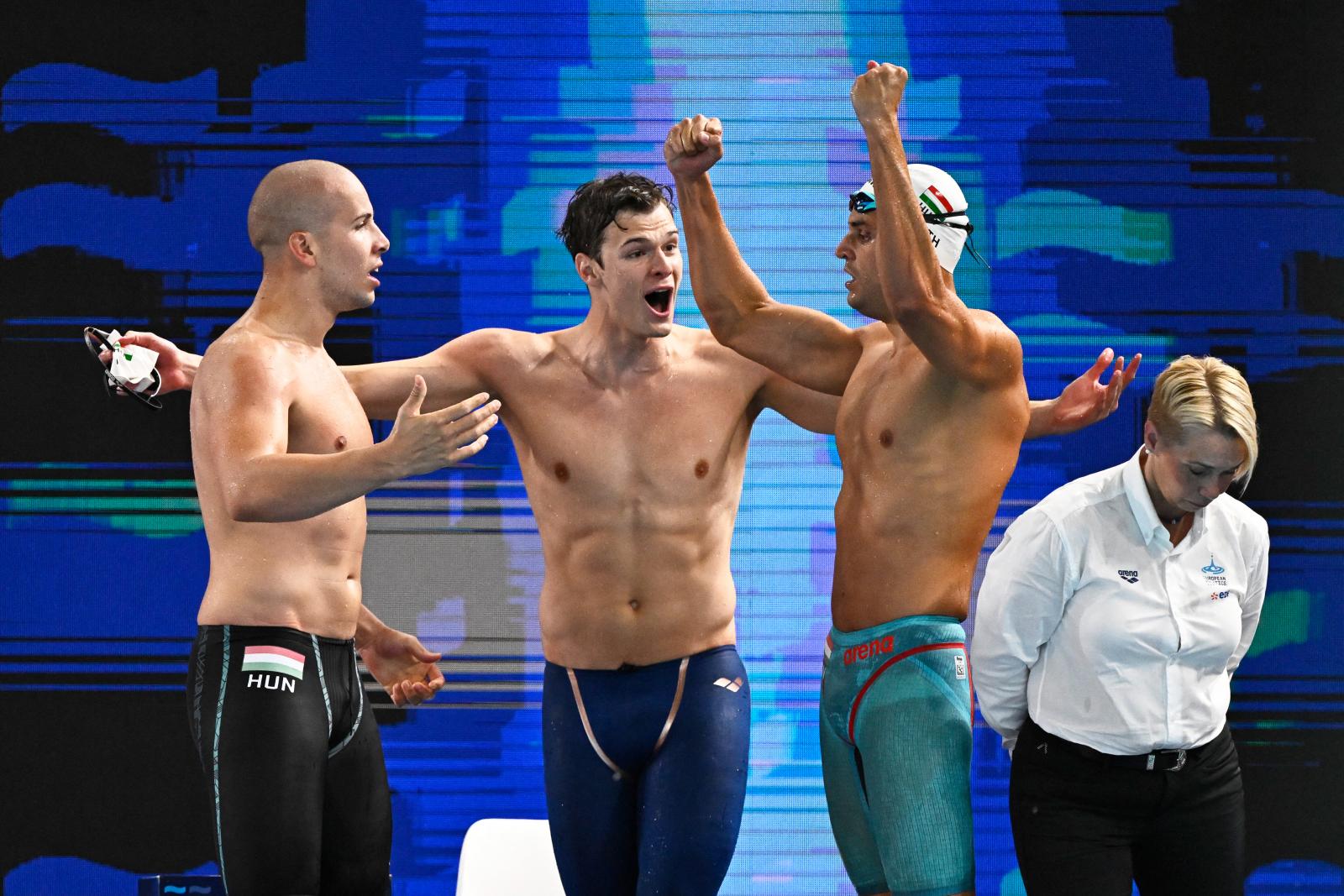 Úszó Eb: aranyérmes a magyar férfi 4x100-as váltó