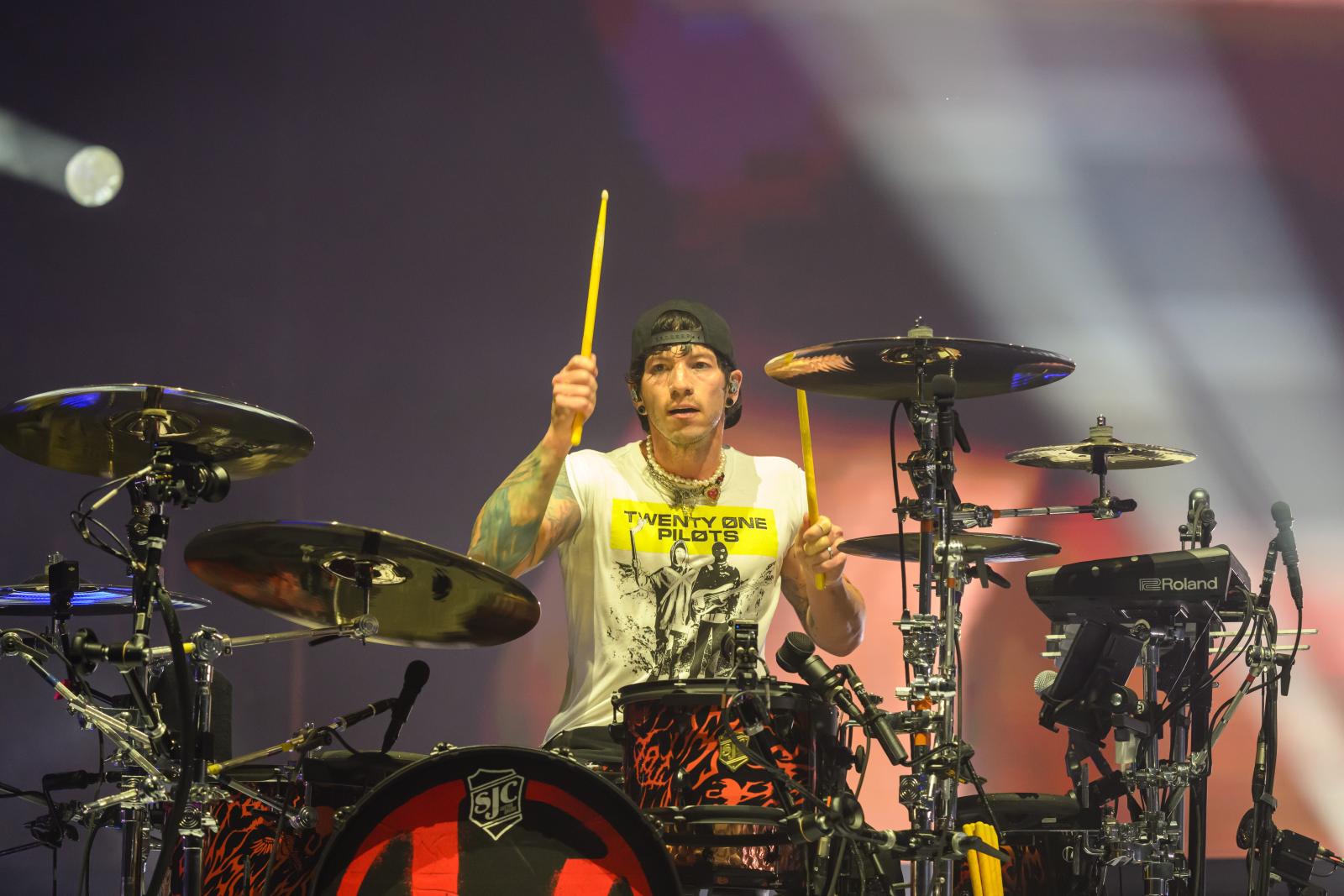 Joshua Dun a Twenty One Pilots koncertjén