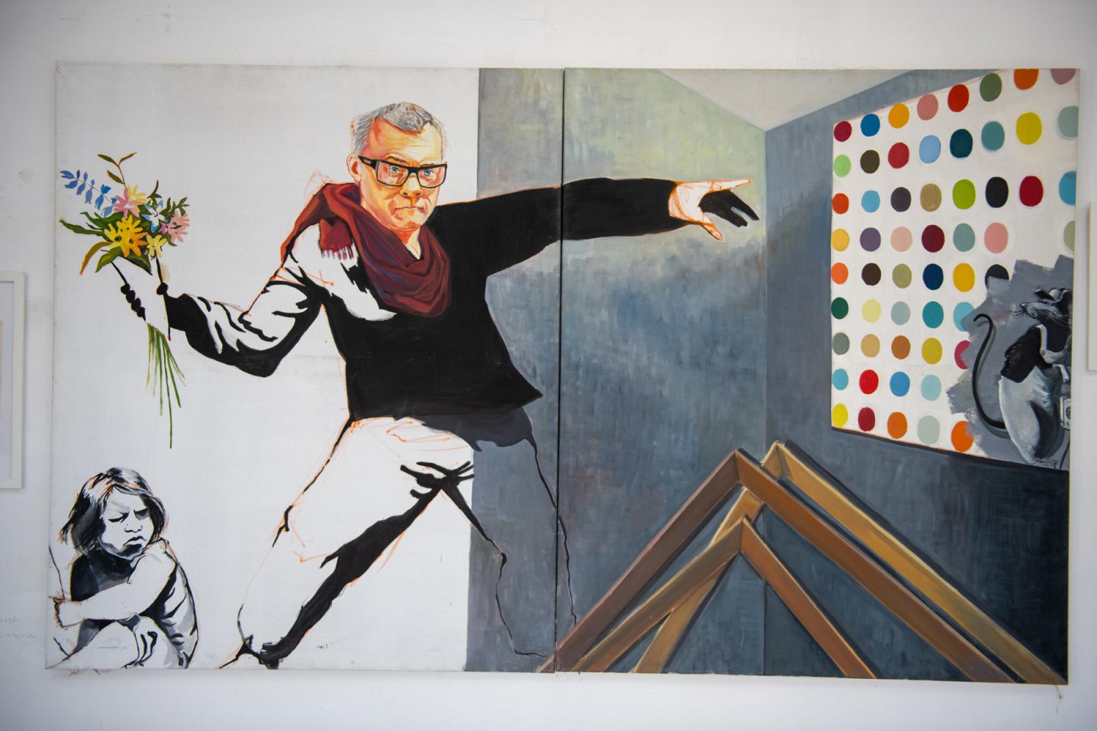 Damien Hirst és Banksy találkozása