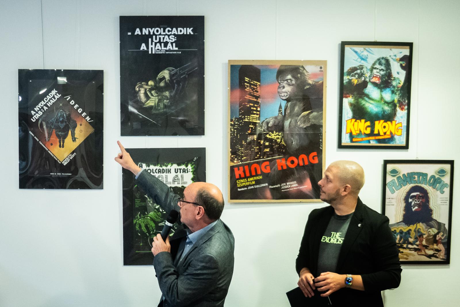 Tóth Levente a megnyitón megmutatta, hogy A nyolcadik utas a halál (Alien) esetében háromféle plakátot is láthatunk