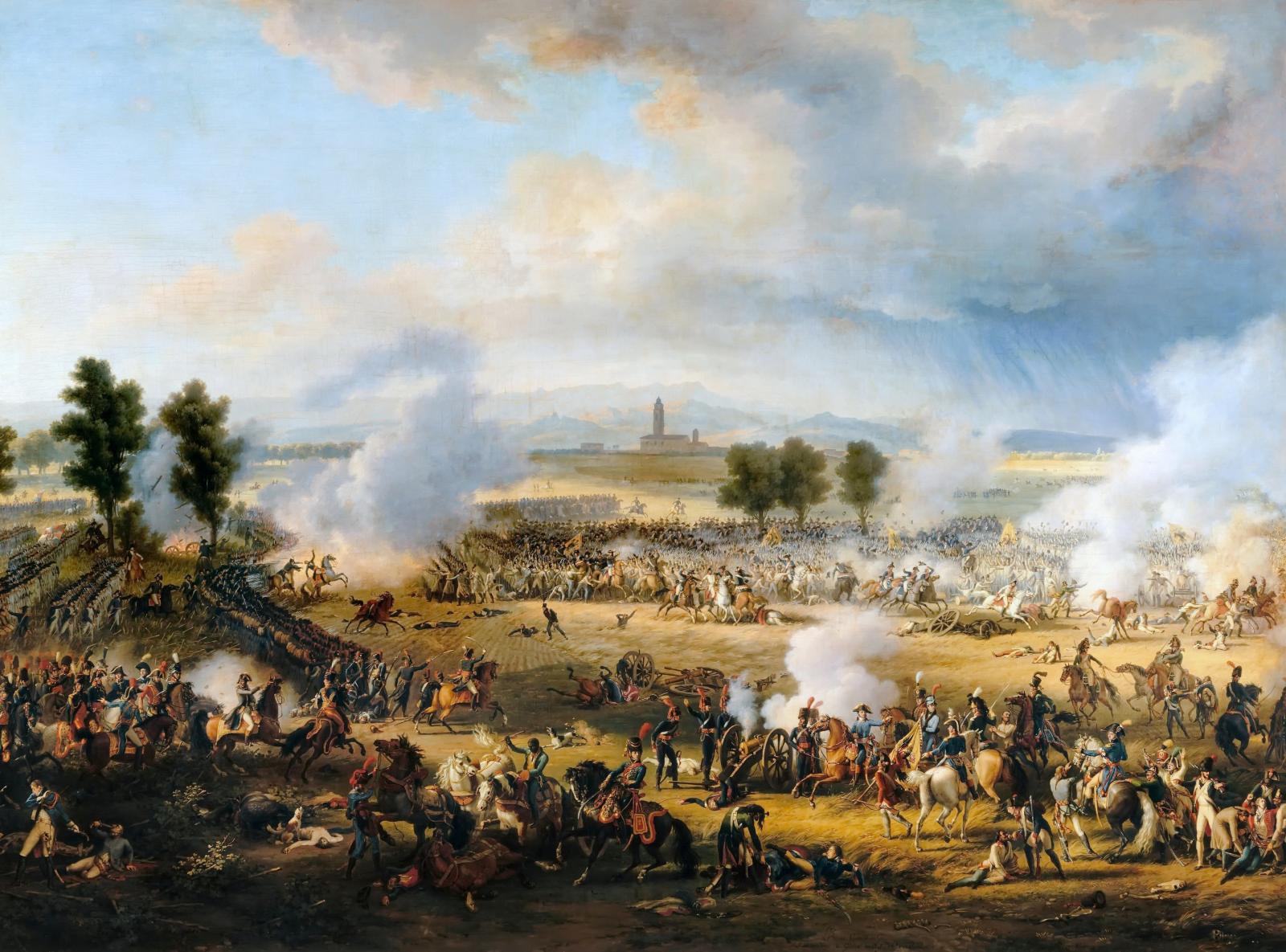 A marengói csata Louis-François Lejeune francia festő és katona 1802-ben készült olajfestményén.