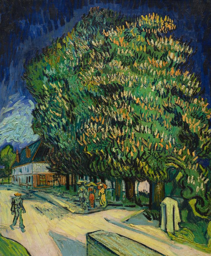 Van Gogh: Virágzó gesztenyefák (1890)