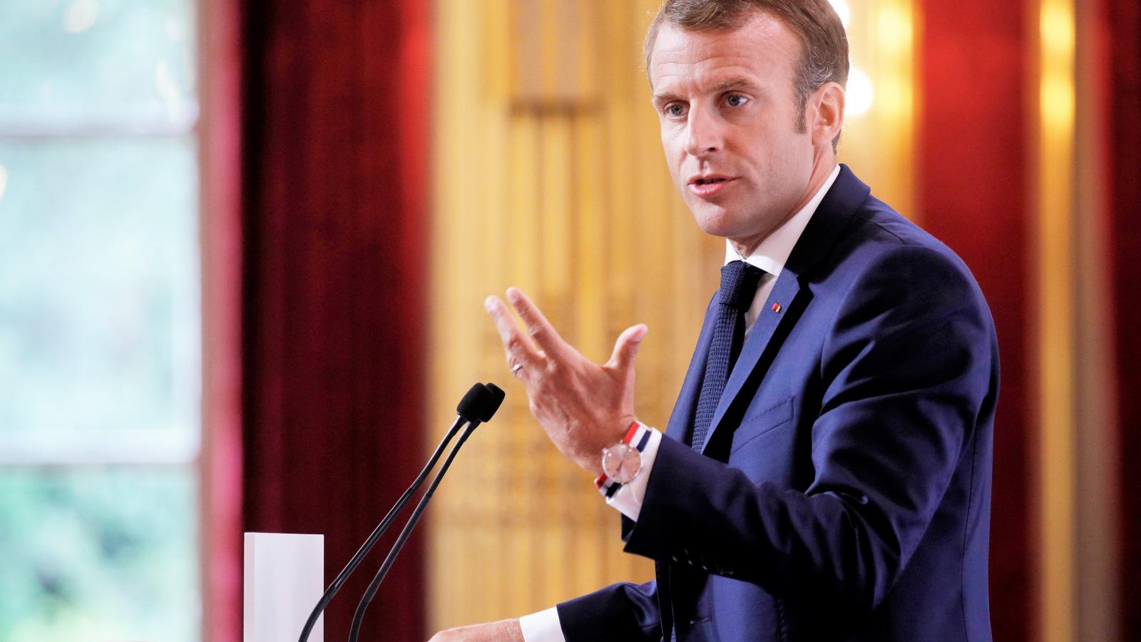 Emmanuel Macron a 2018. augusztus 27-i nagyköveti értekezleten