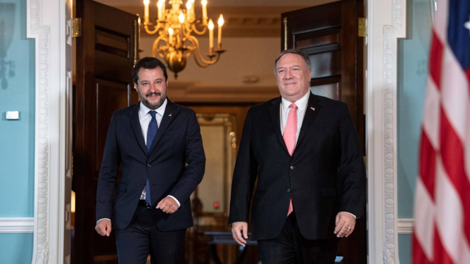 Salvini és Pompeo Washingtonban