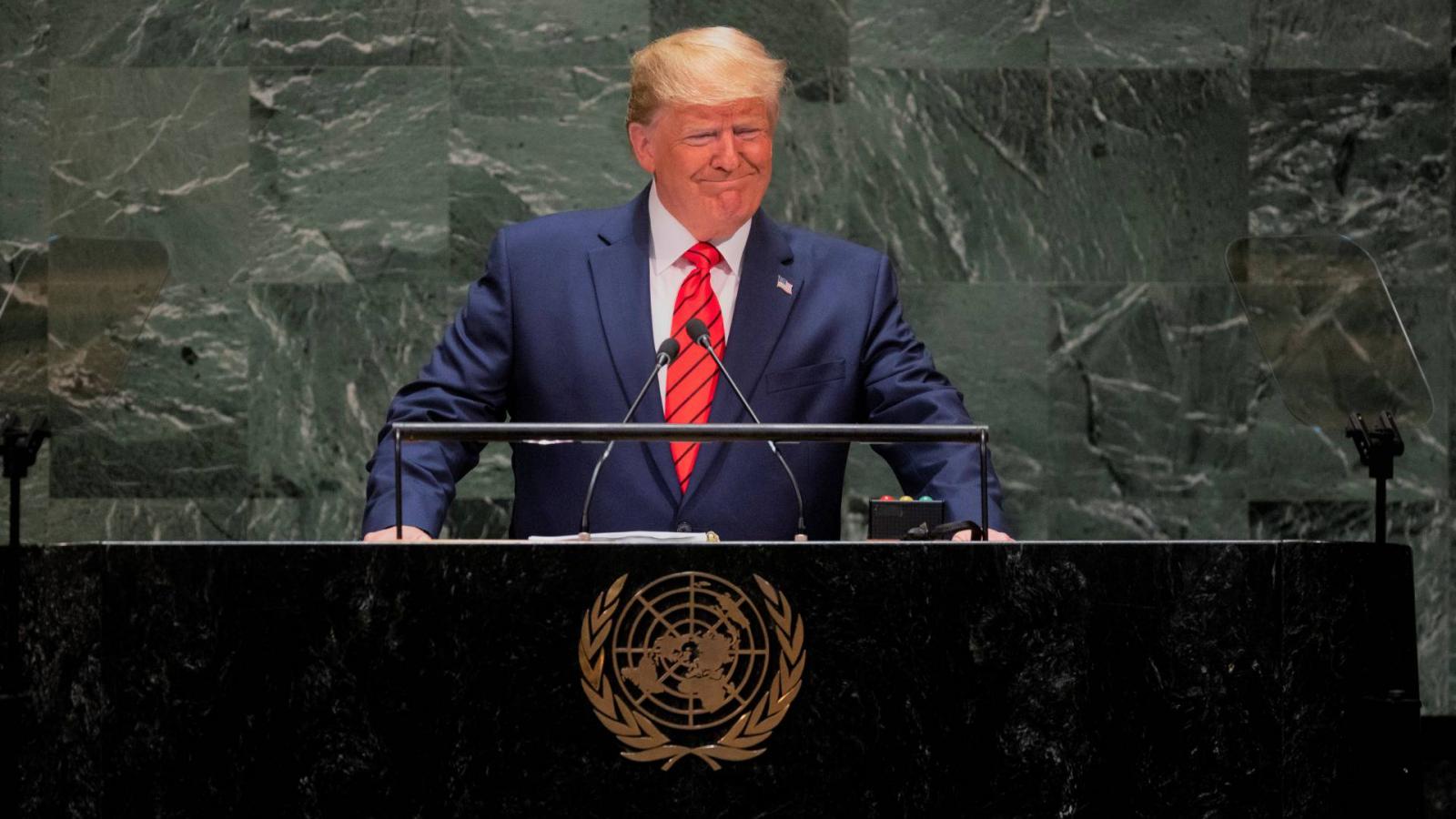 Donald Trump a 74. New Yorkban megrendezett ENSZ-klímacsúcson, 2019.szeptember 24-én