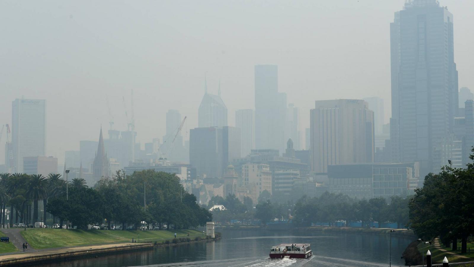 Melbourne és levegője 2020. január 14-én