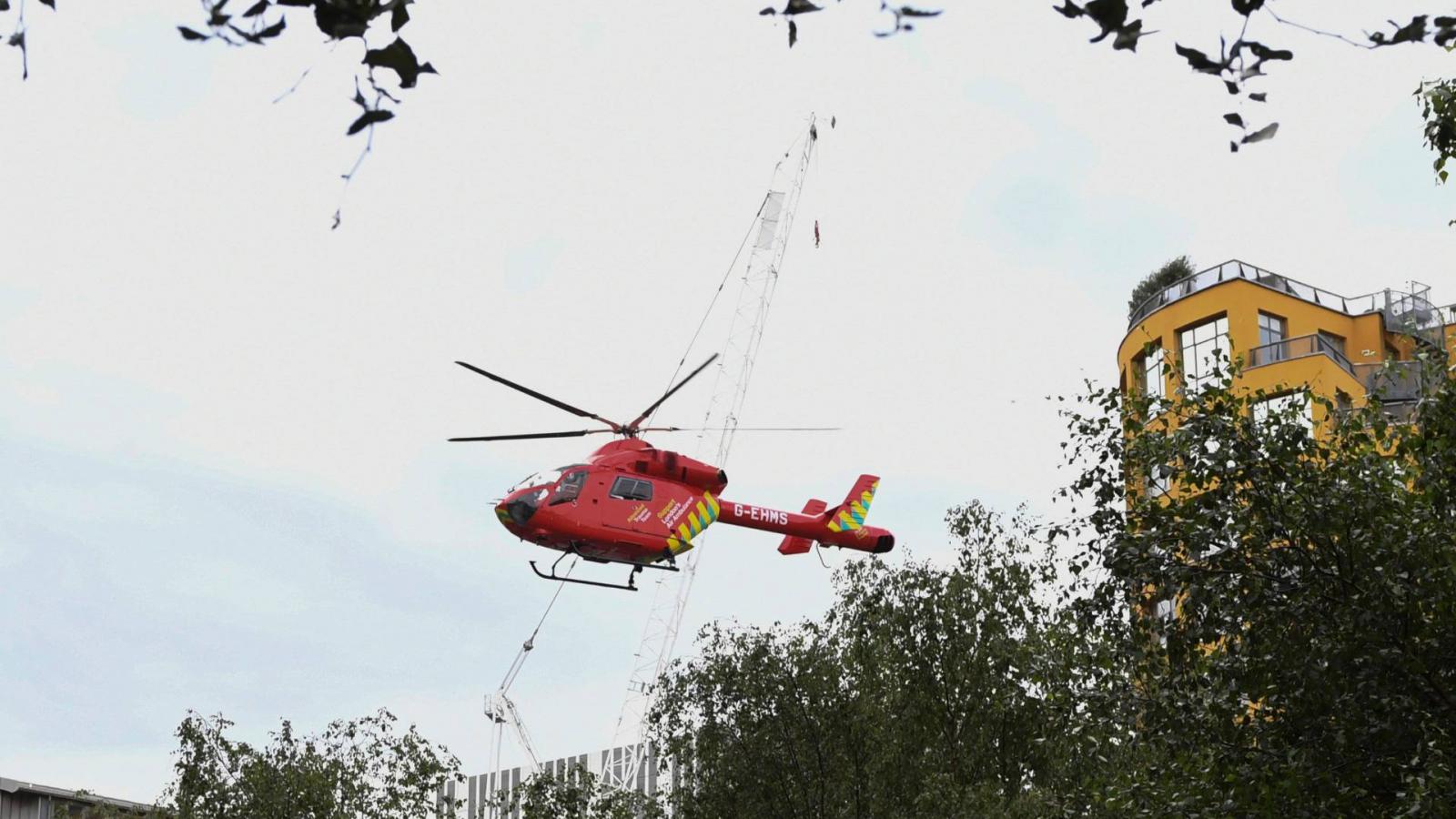 Mentőhelikopter szállított a sérült gyereket kórházba