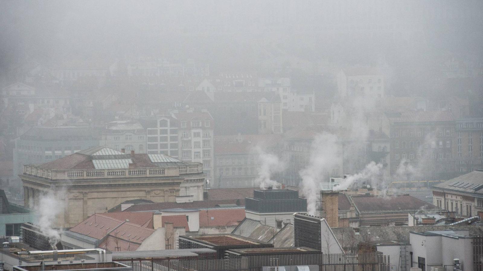 A szmogos, ködös Budapest 2020 januárjában