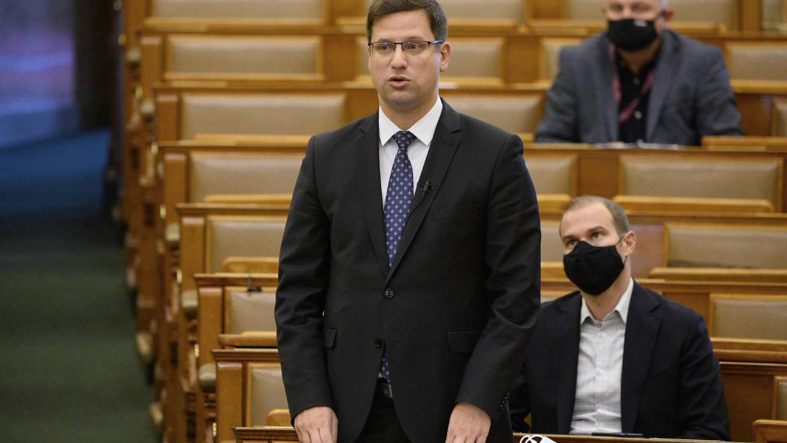 Gulyás Gergely Miniszterelnökséget vezető miniszter