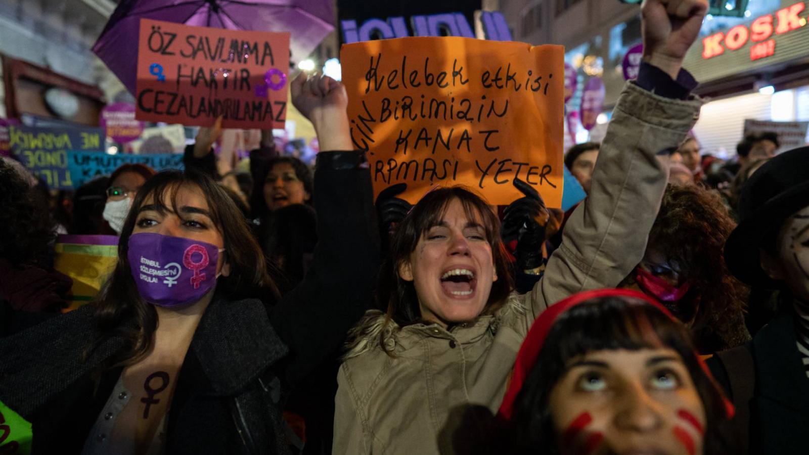 Protest For Violence Against Women In Istanbul