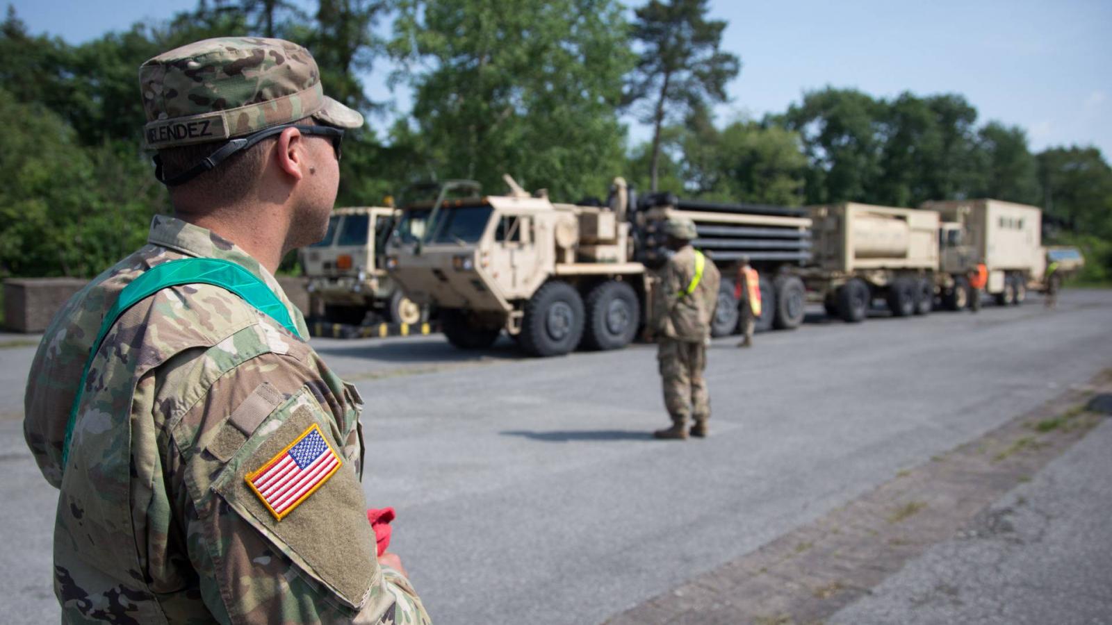 Ausburgban állomásozó amerikai katona 2018. május 29-én. A kép illusztráció