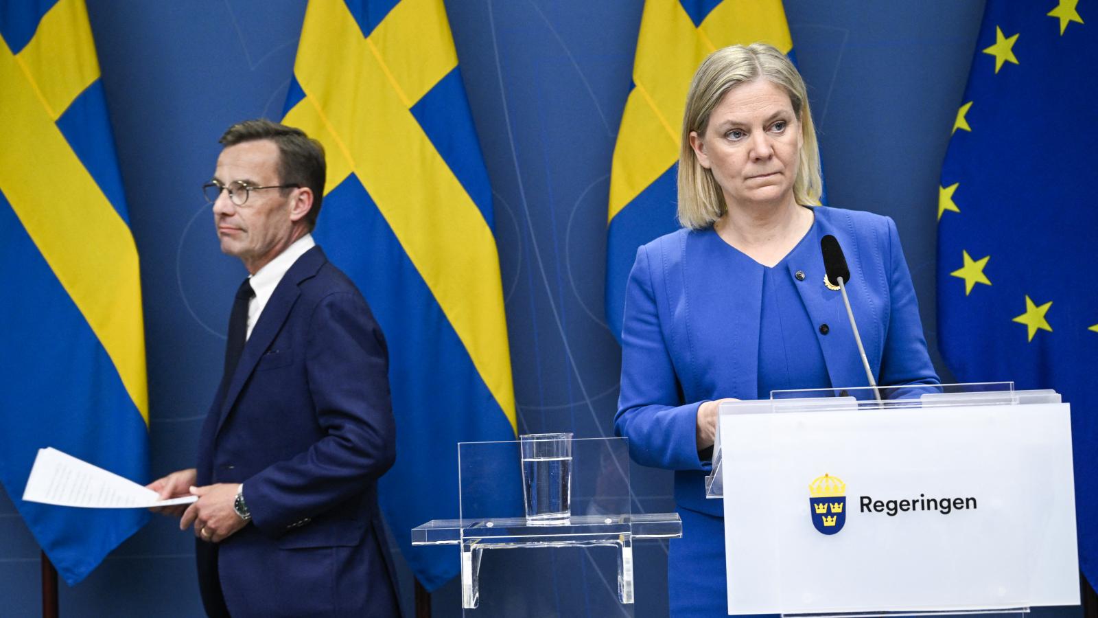 Ulf Kristersson és Magdalena Andersson