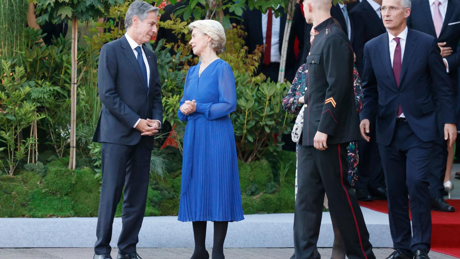  Antony Blinken amerikai külügyminiszter és Ursula von der Leyen kedden a vilniusi NATO-csúcson