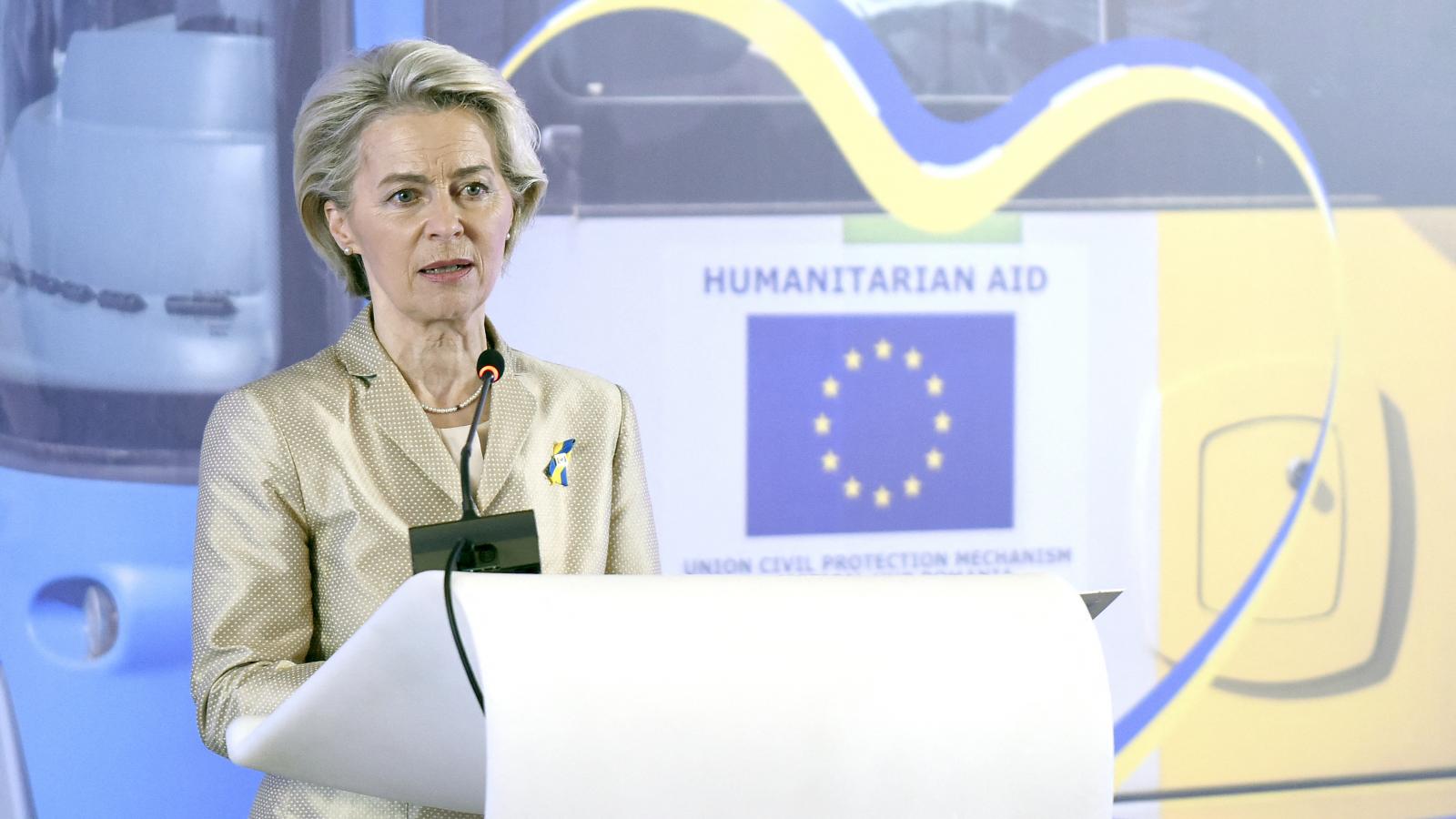 Ursula von der Leyen, az Európai Bizottság elnöke Kijevben 2023. november 4-én