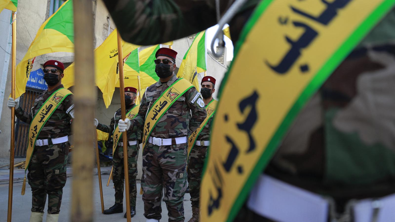 A Kataib Hezbollah harcosai Bagdadban. 