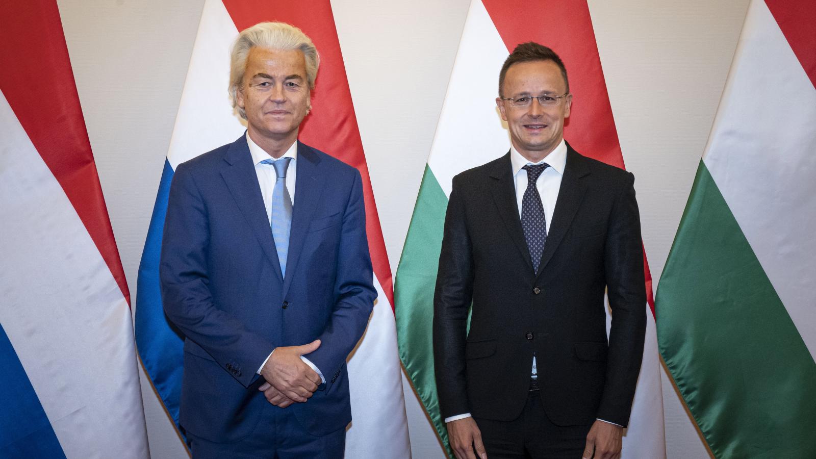 Geert Wilders és Szijjártó Péter 2022. szeptember 27-én Budapesten