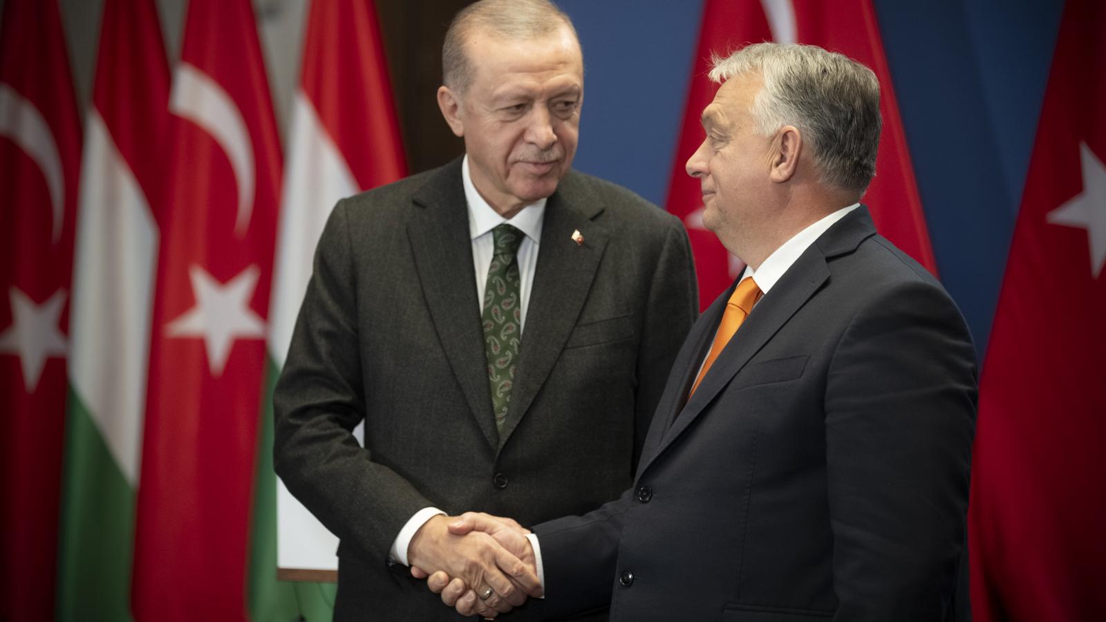 Orbán Viktor miniszterelnök és Recep Tayyip Erdogan, Törökország elnöke 2023. december 18-án