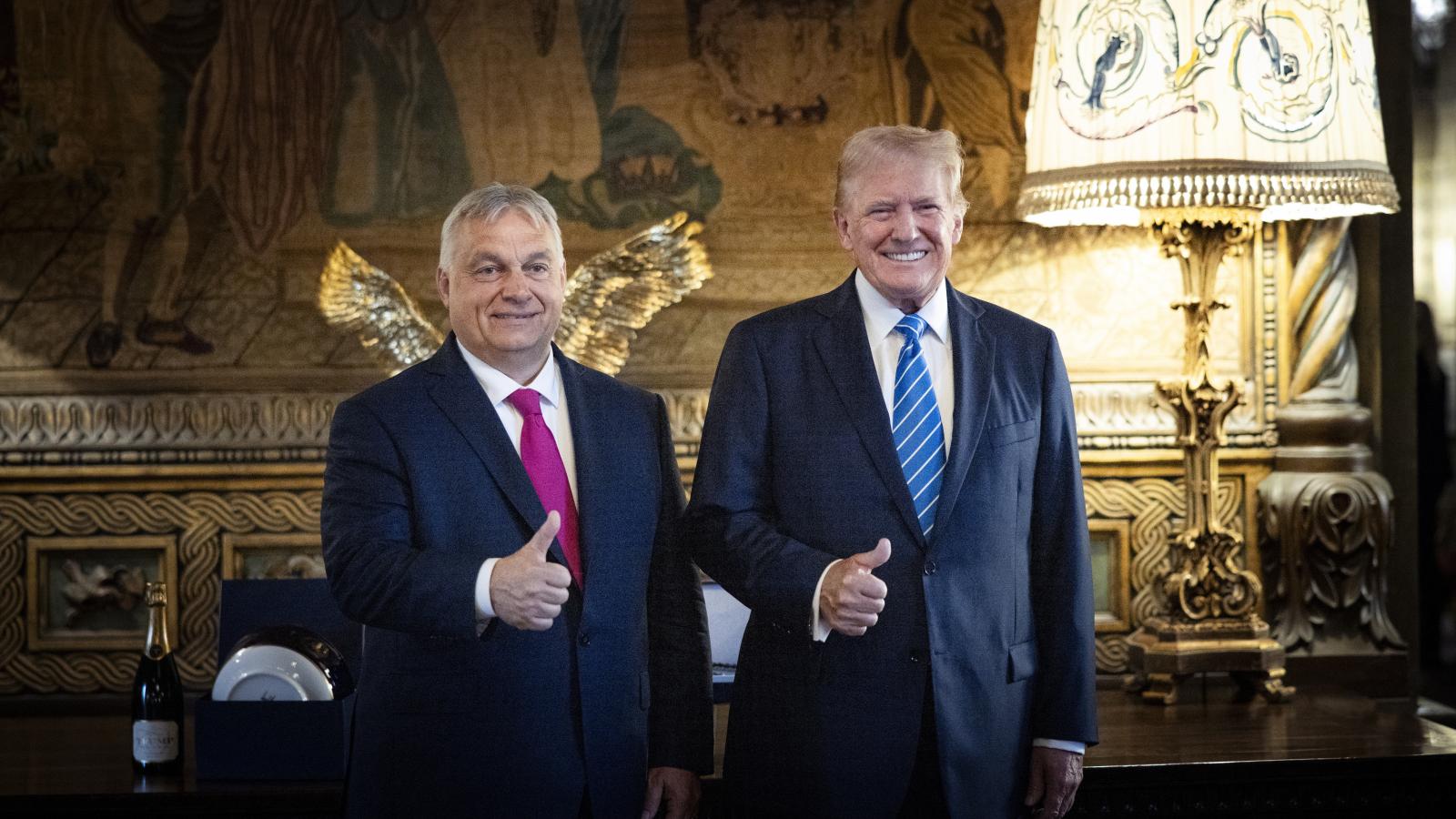 Orbán Viktor és Donald Trump találkozója a korábbi amerikai elnök floridai rezidenciáján