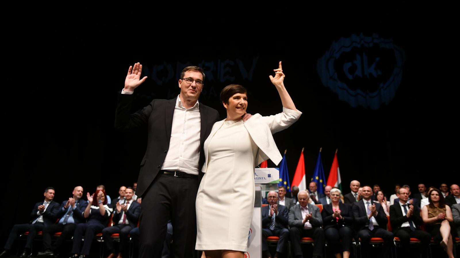 Karácsony Gergely és Dobrev Klára a Demokratikus Koalíció április 14-i kongresszusán