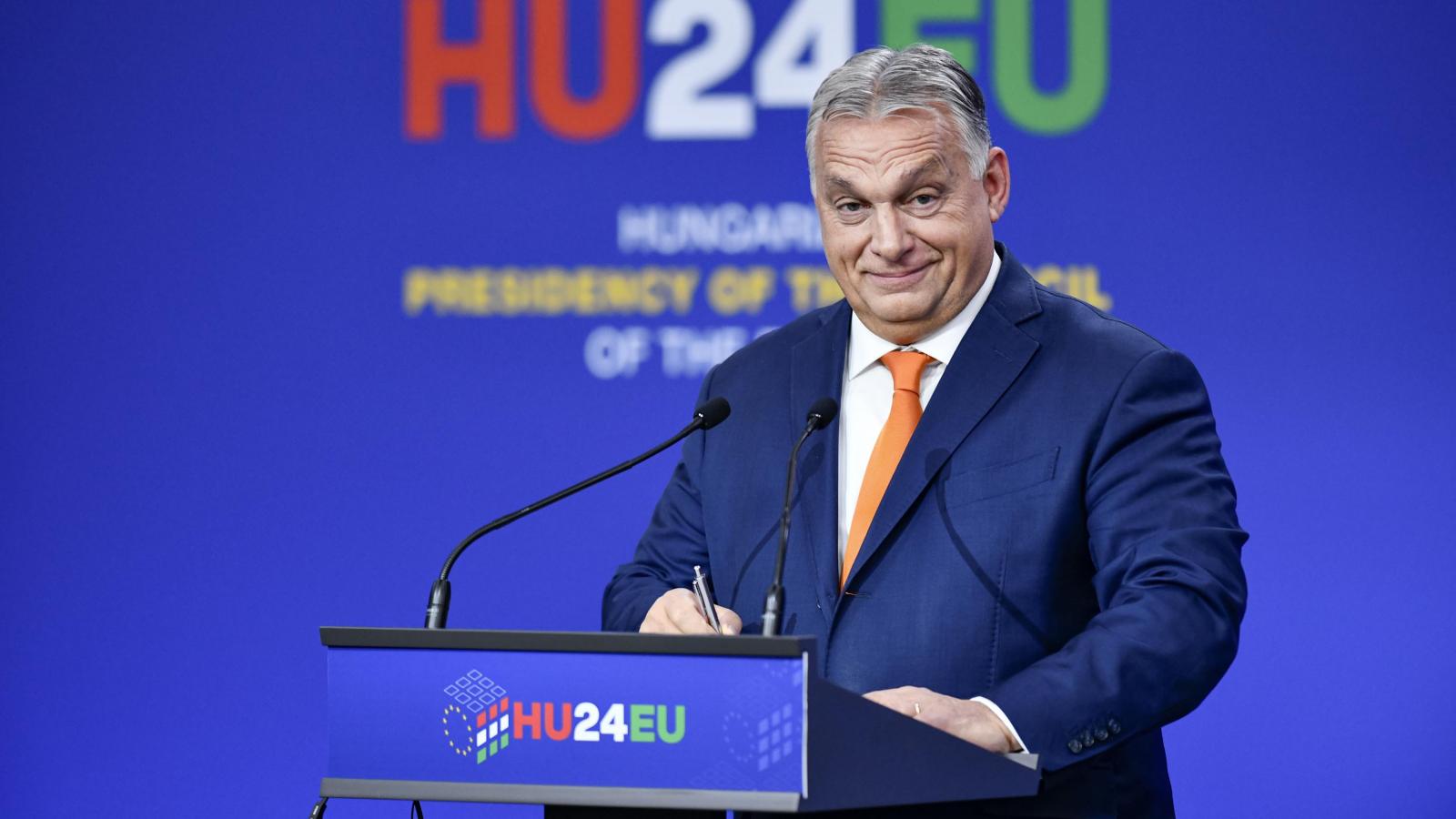 Orbán Viktor a pénteken zárult informális budapesti EU-csúcs sajtótájékoztatóján