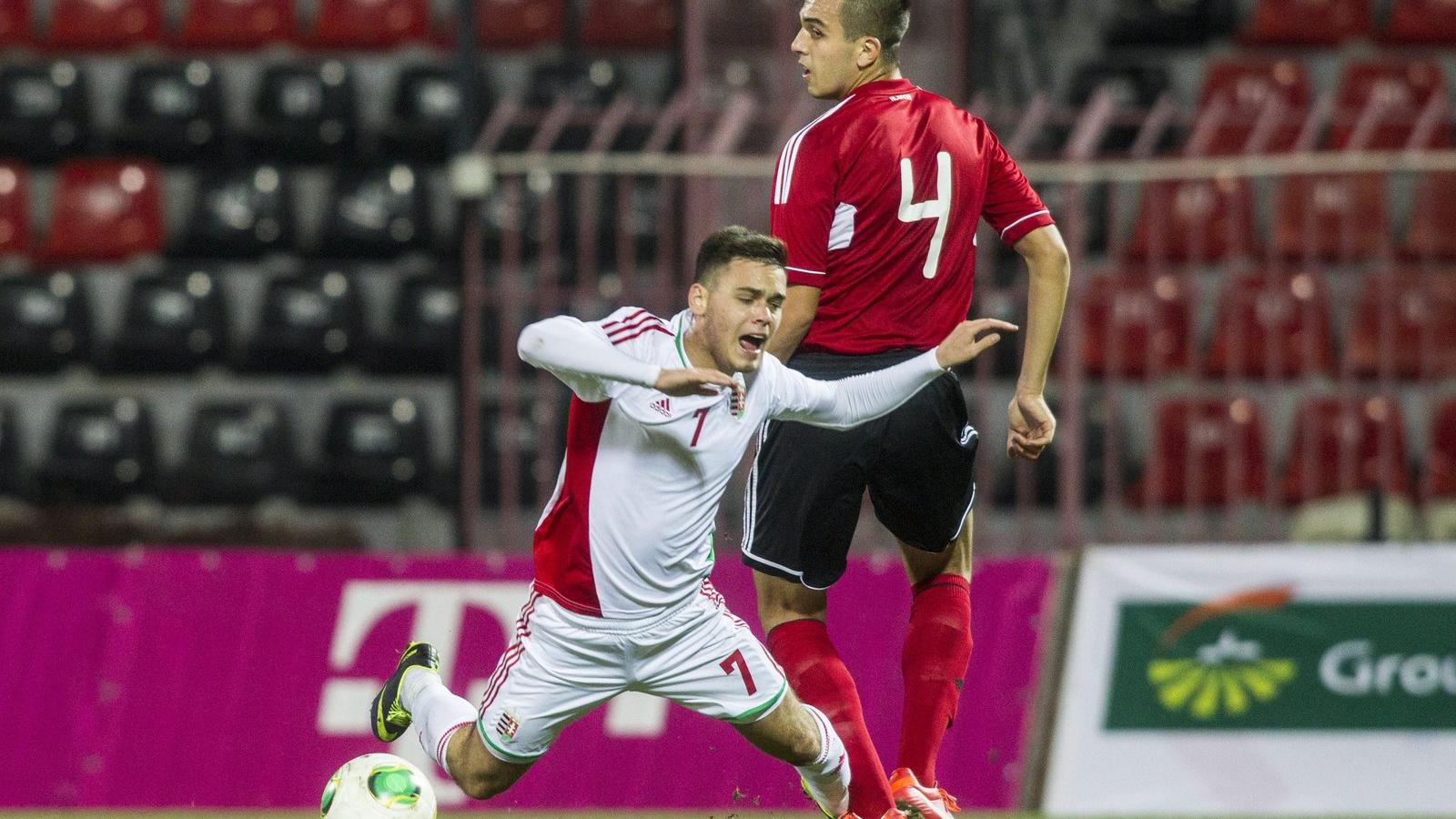 Radó András és Elvis Prenci a Bozsik  Stadionban. Fotó: Szigetváry Zsolt, MTI.