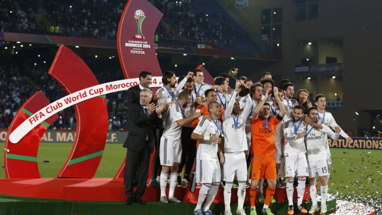 A klubvilágbajnoki címmel idei teljesítményéhez méltó módon zárta
le az évet a Real Madrid FOTÓ: EUROPRESS/GETTY IMAGES/STEVE B