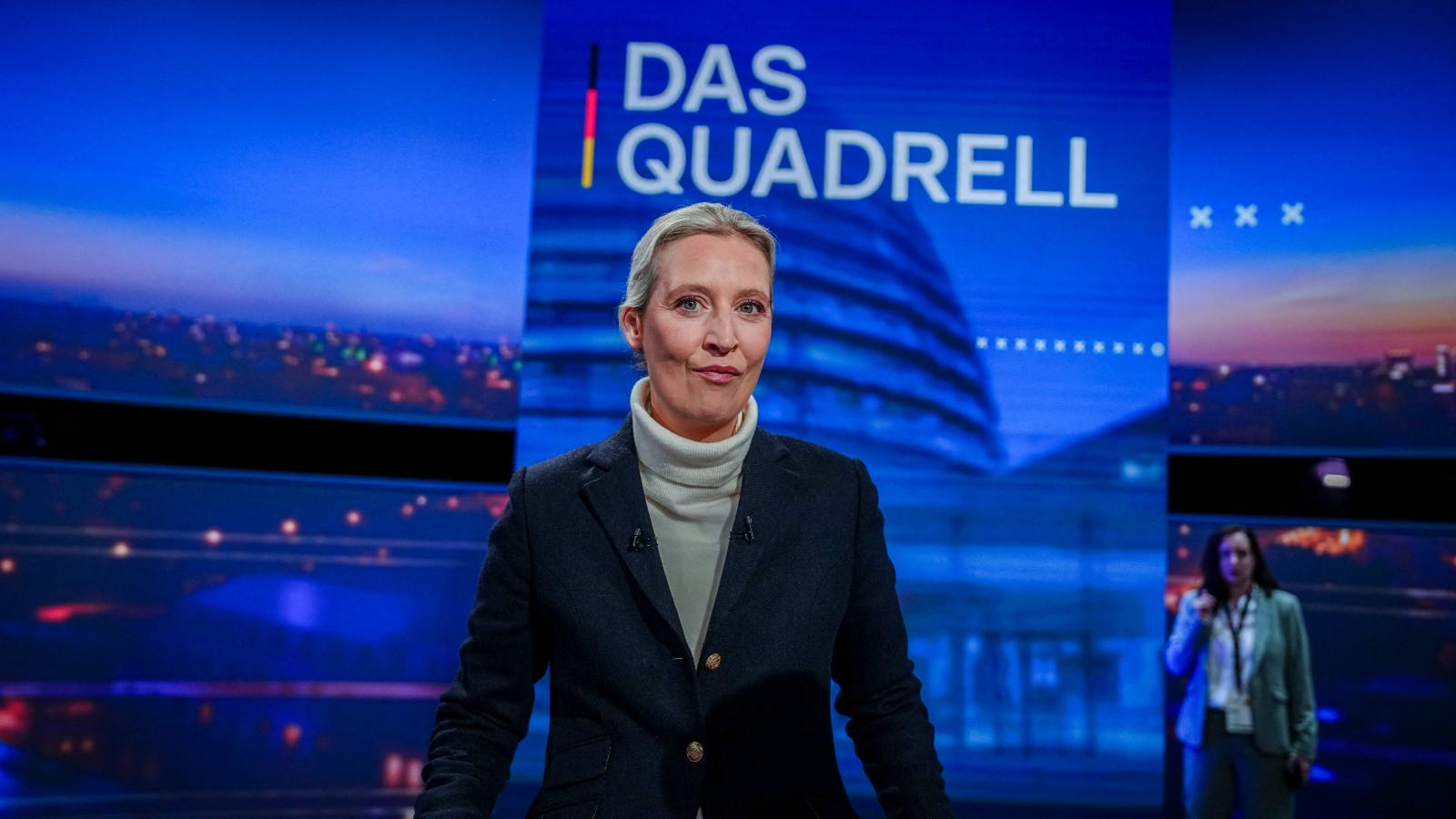 Alice Weidel  a tévévitán február 16-án 