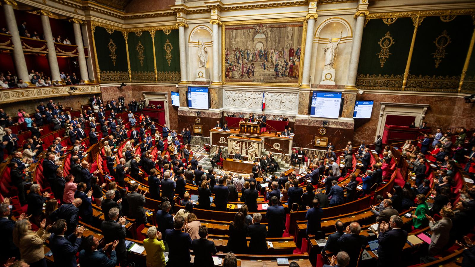 Francia nemzetgyűlés Párizsban 2025. május 27-én.