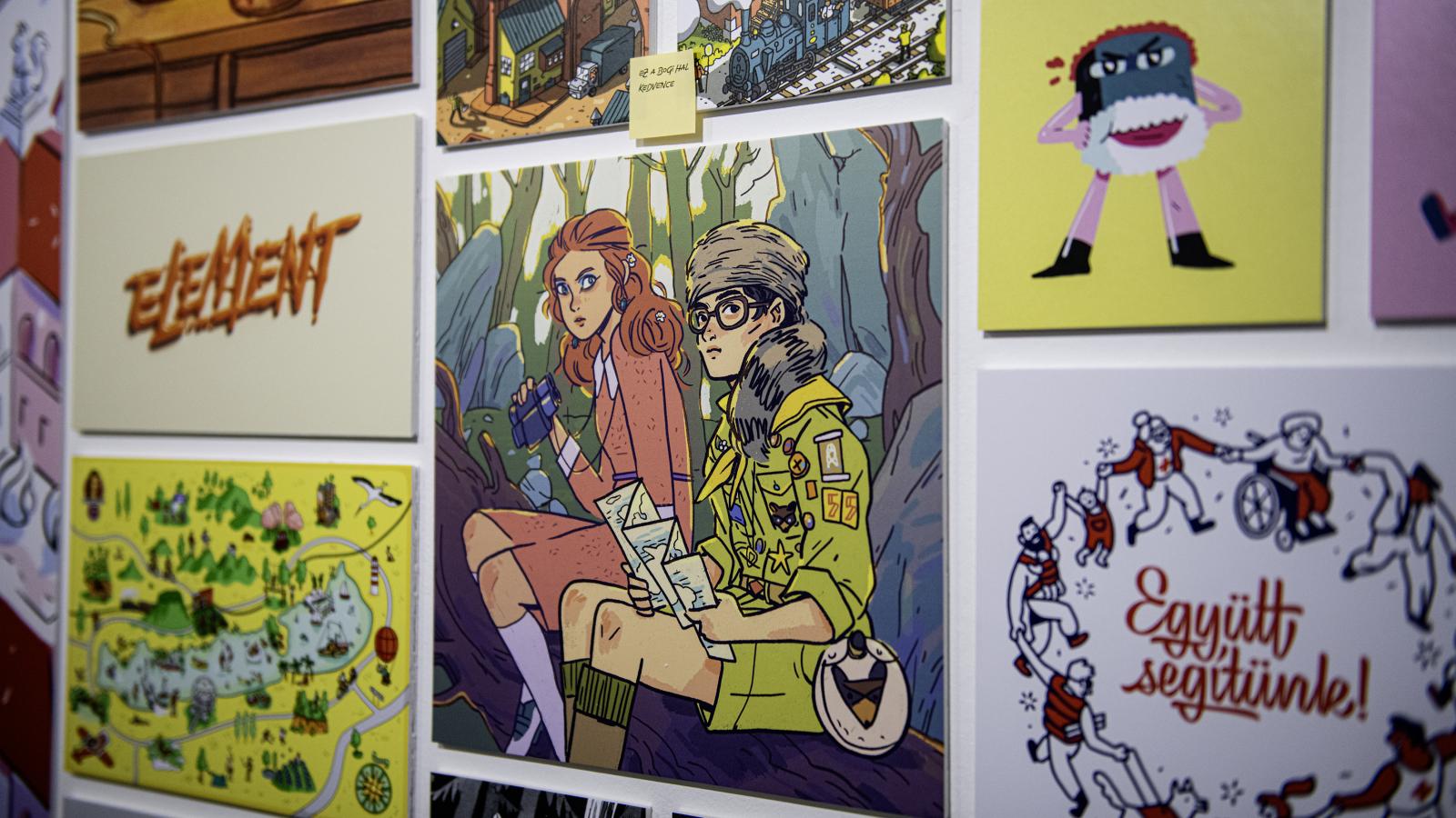 A Halisten Stúdió számos stílusban és műfajban alkot – középen Bernát Barbara illusztrációja