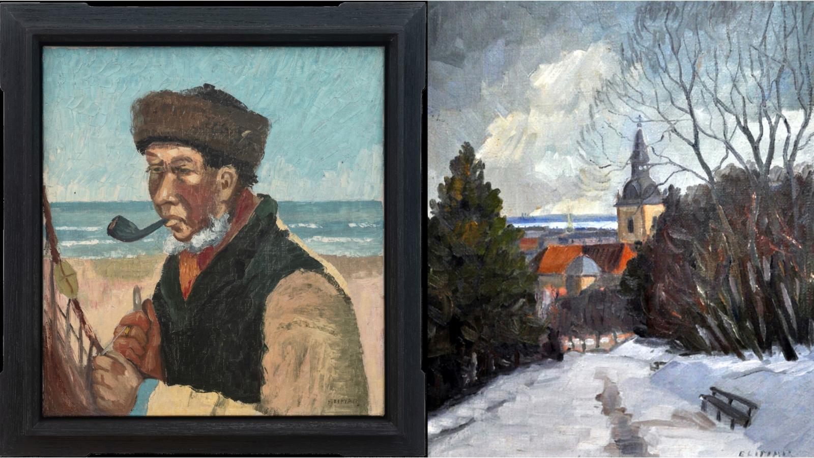 Az LMI Group
által Van Goghnak
tulajdonított
alkotás (balra),
illetve Henning
Elimar Havas táj
című képe