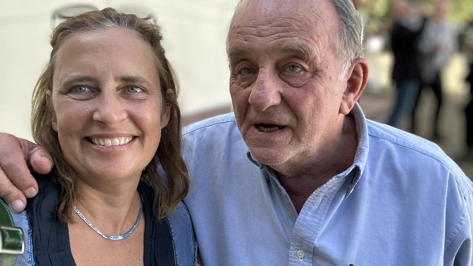 Skrabski Fruzsina és Fábry Sándor a Kötcsei pikniken