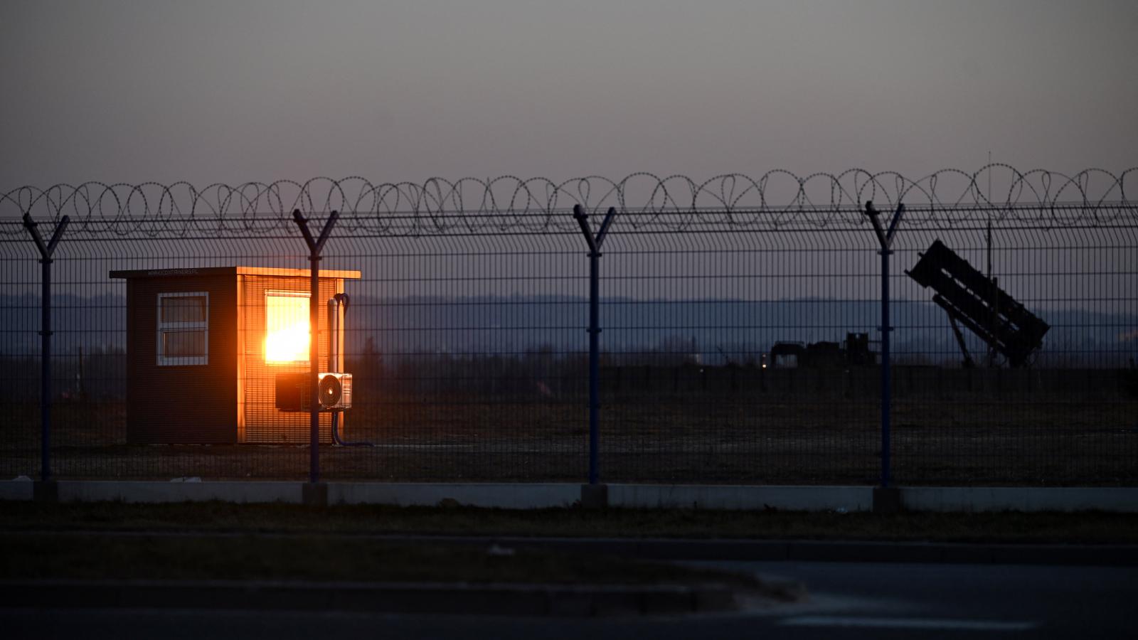 Patriot légvédelmi rakéta a rzeszówi repülőtéren 