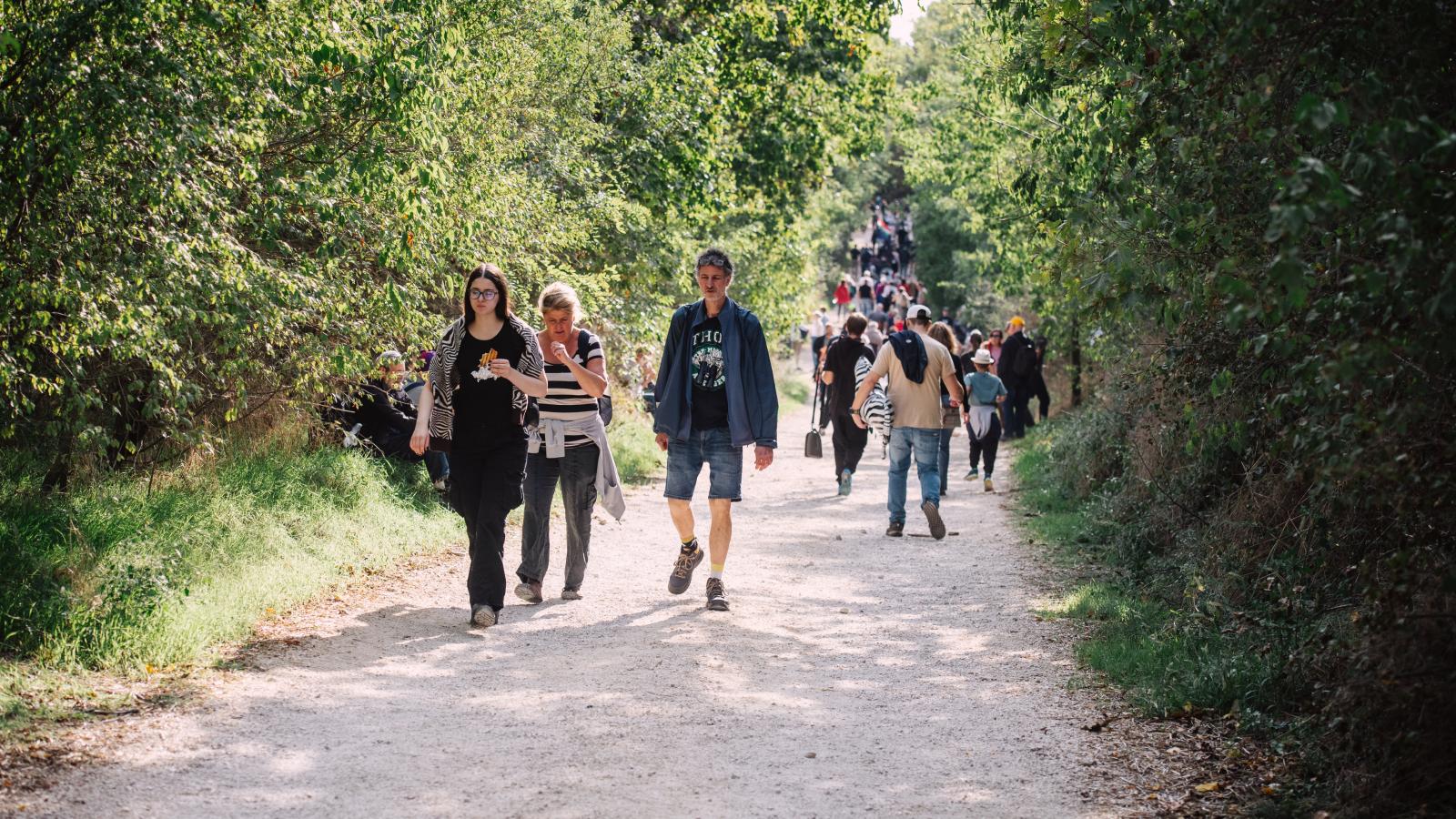 Tüntetők Hadházy Ákos hatvanpusztai szafariján szeptember 27-én