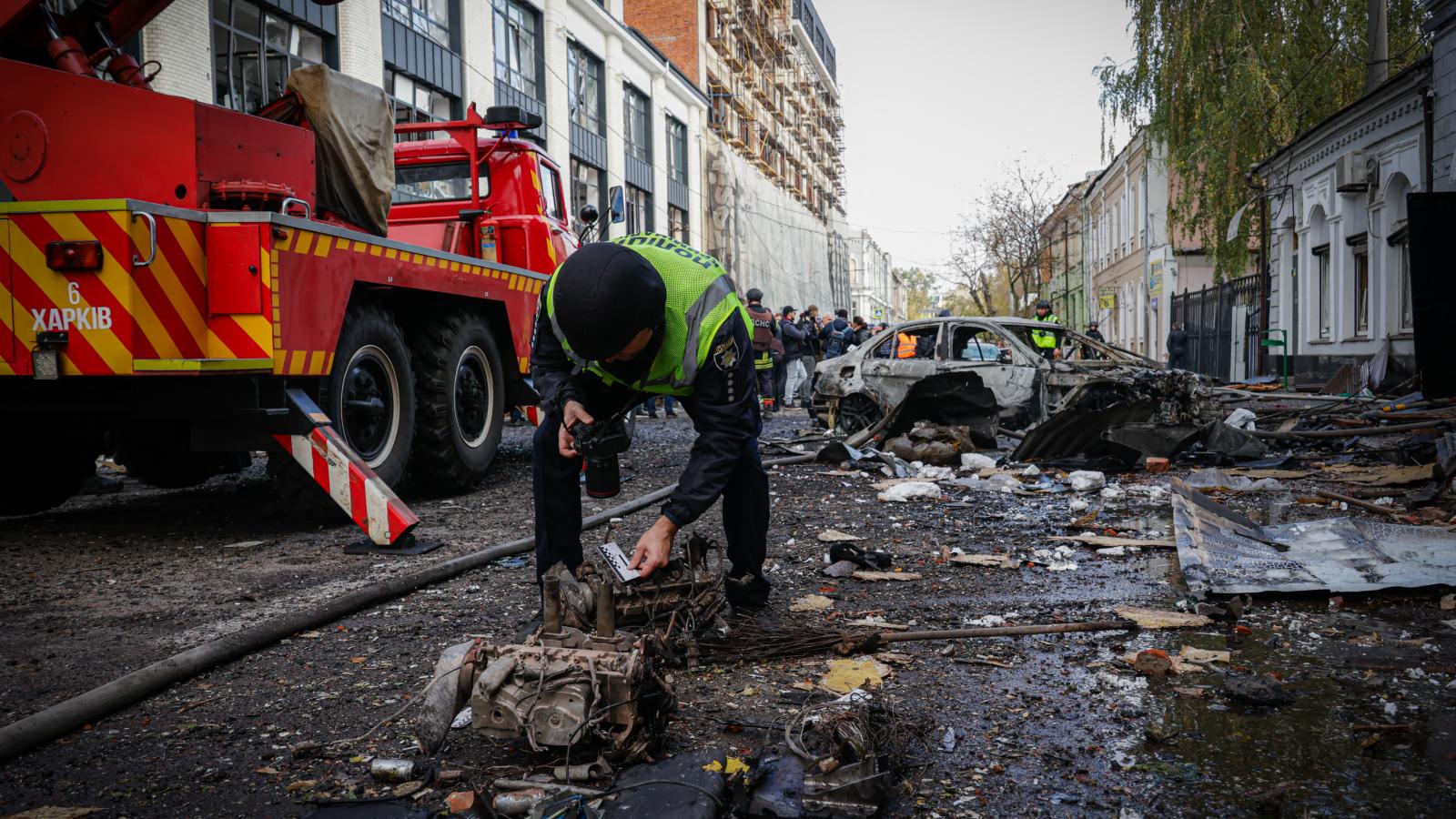 Harkivi óvoda orosz támadás után