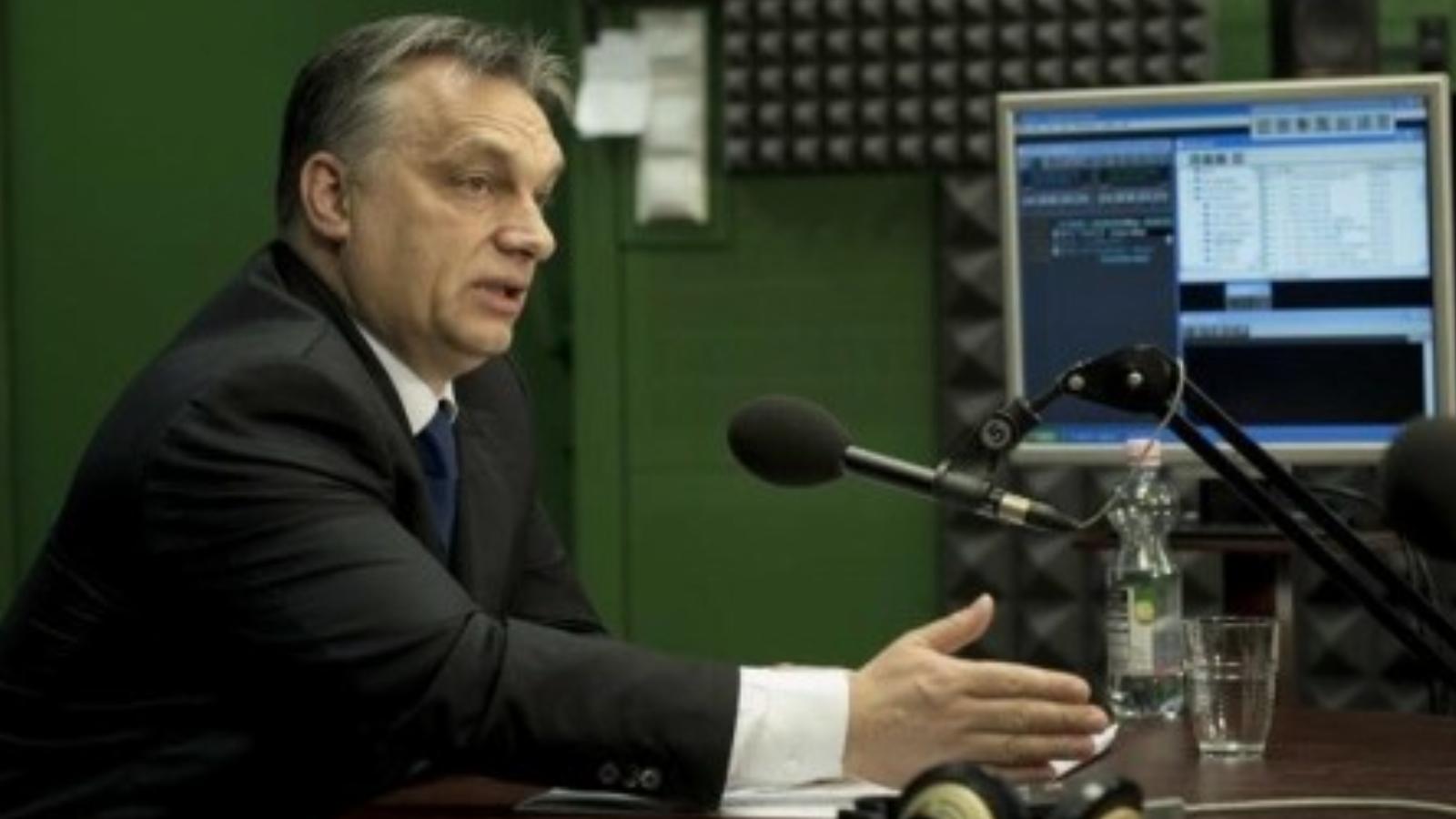 Orbán a stúdióban FOTÓ: FACEBOOK.COM/ORBANVIKTOR