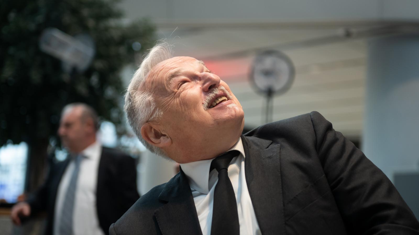 Hernádi Zsolt elnök-vezérigazgató a MOL-torony átadó ünnepségén 2022. december 8-án 