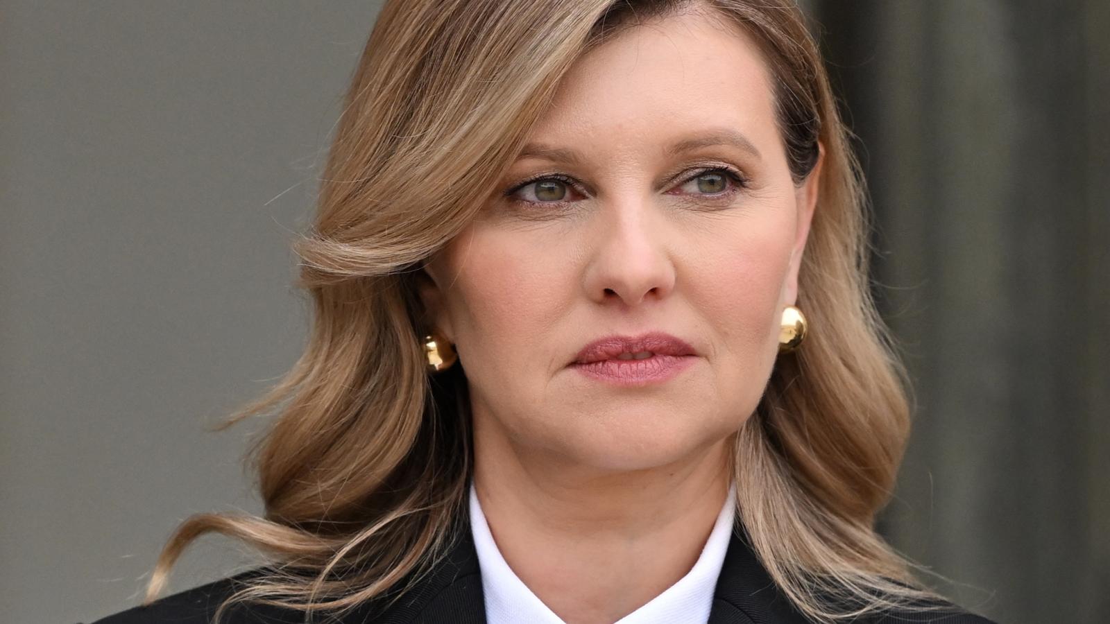 Olena Zelenska a találkozó előtt Párizsban, december 1-jén.