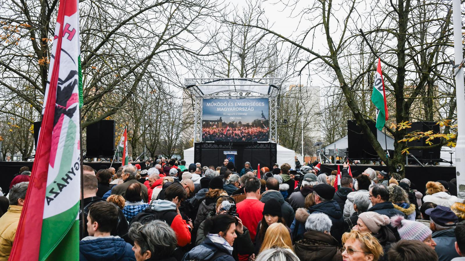A Tisza Párt gyűlése Kecskeméten december 6-án 