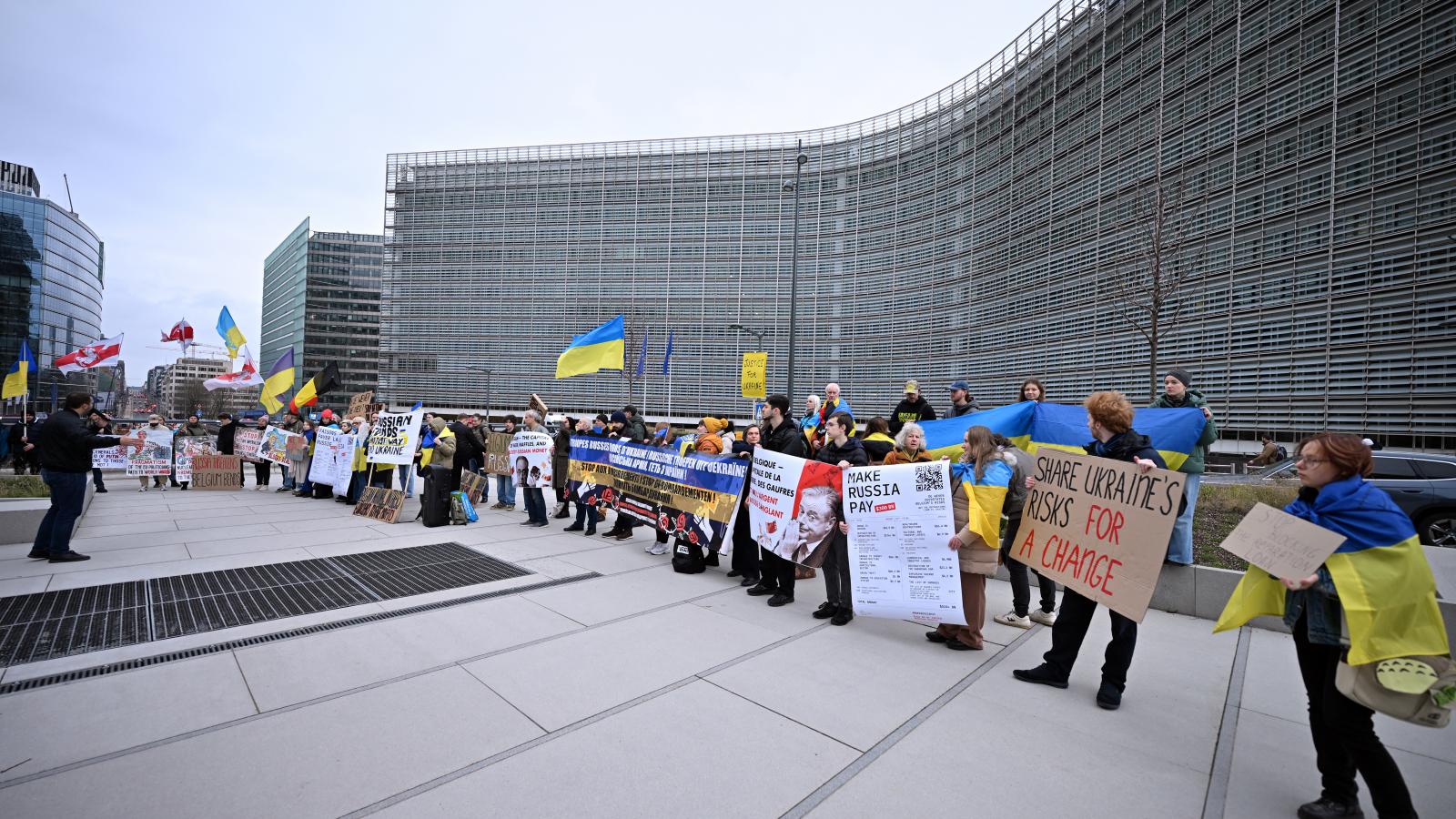 Brüsszelben tüntettek Ukrajna támogatásáért