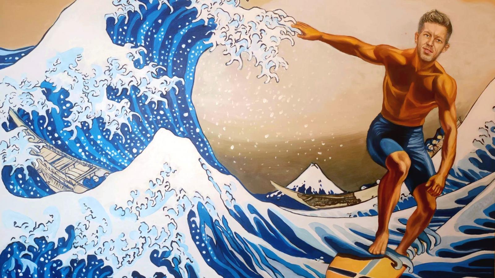 Magyar Péter a Tisza áradásán szörfözve aurafarmingol drMáriás új képén