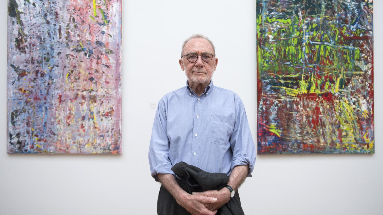 Gerhard Richter festőművész egyik alkotásával