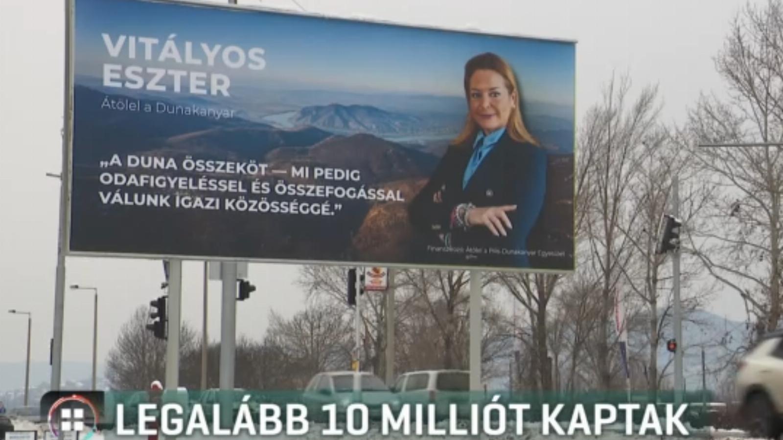 Legalább tízmillió forint közpénzt kapott a Vitályos Esztert óriásplakáton népszerűsítő egyesület