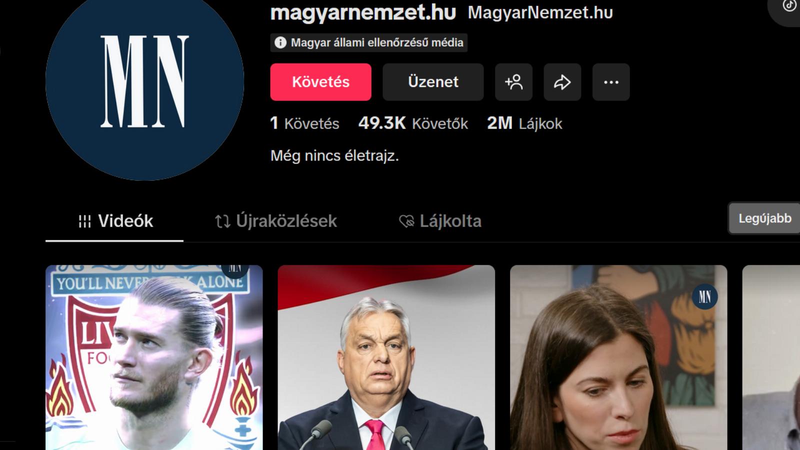 Lesújtott a TikTok az Orbán-kormány propagandájára, címkét kapott a Metropol, a Mandiner, a Magyar Nemzet, az Origo és az MCC is