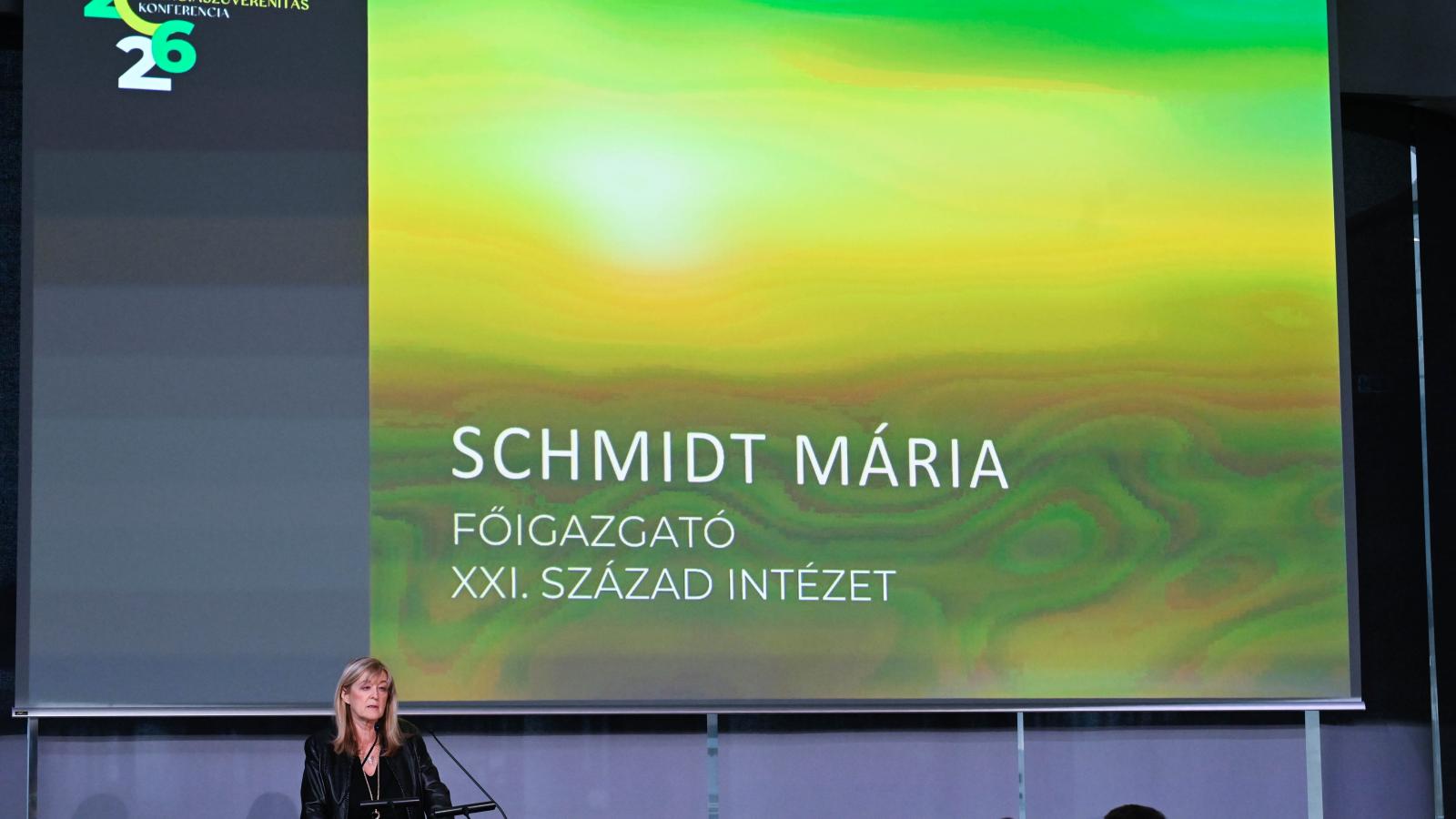 Schmidt Mária a MOL Campusban 2026. január 26-án.