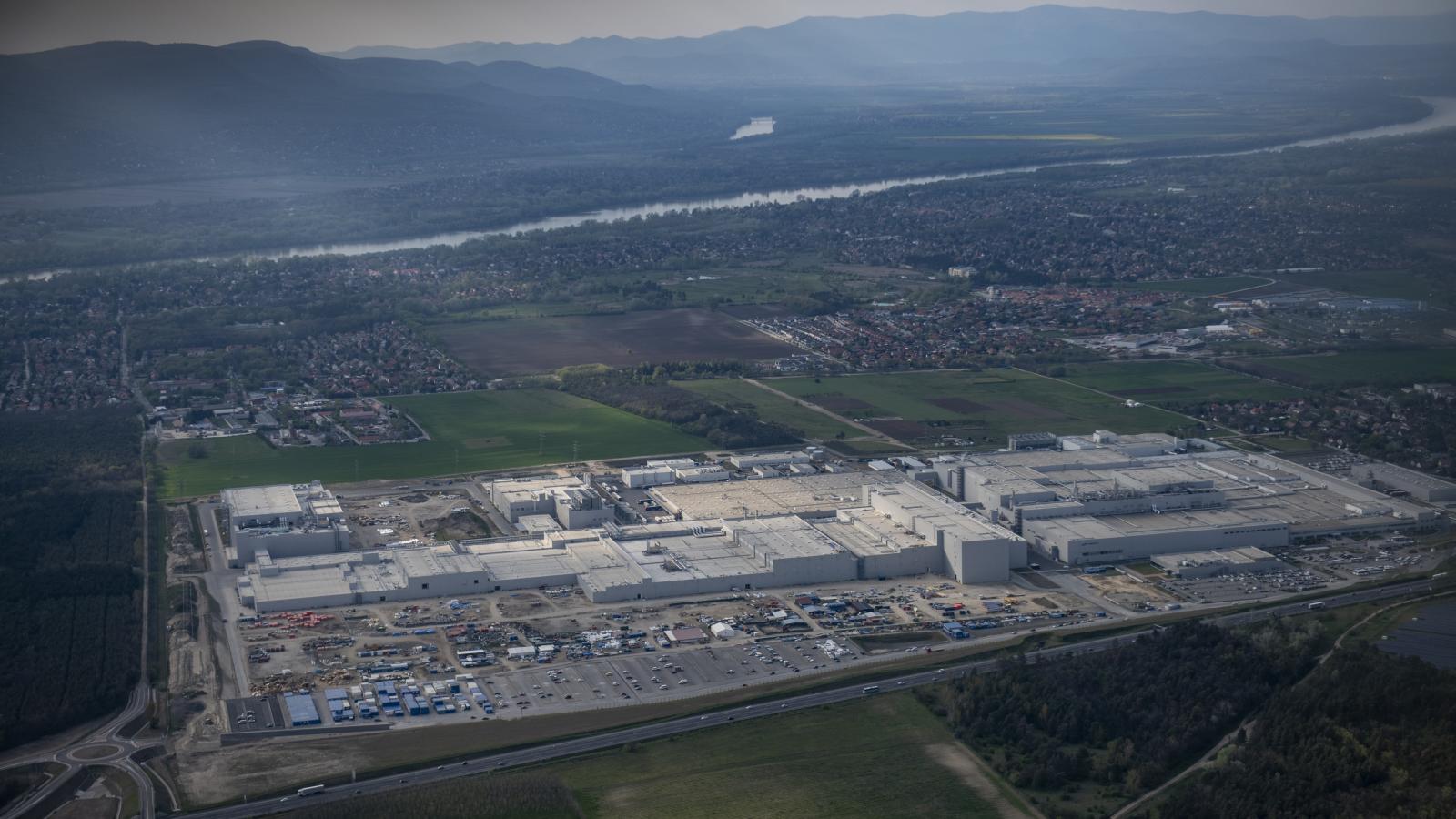 Samsung SDI akkumlátorgyár madártávlatból.