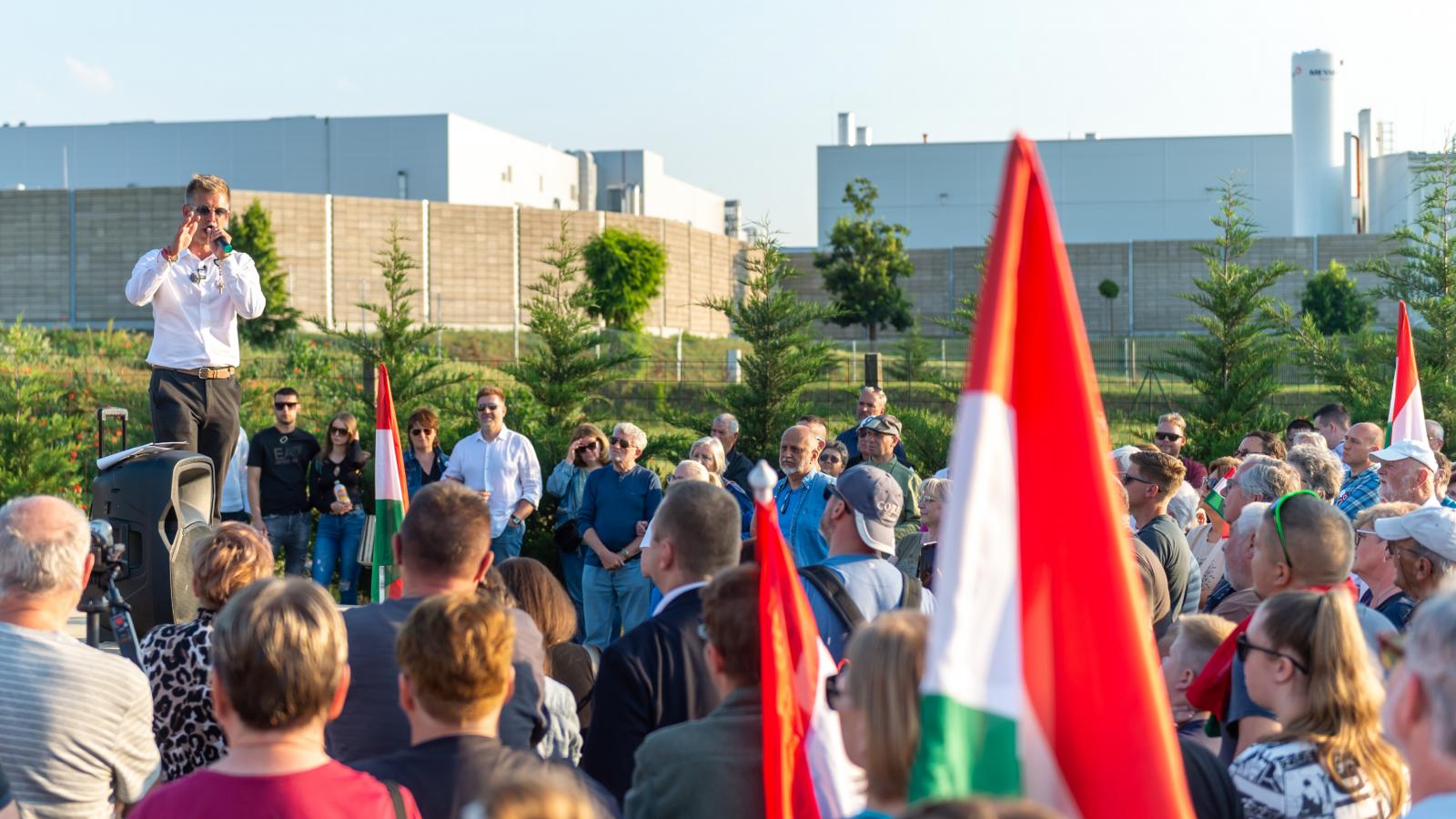 Magyar Péter a Gödön 2024. május 18-án.