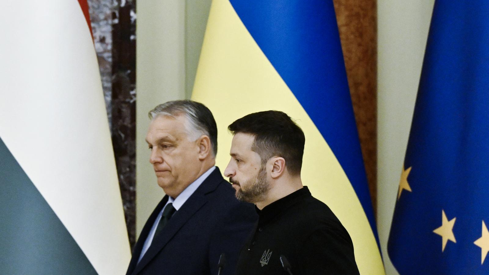 Orbán Viktor és Volodimir Zelenszkij 2024. július 2-án